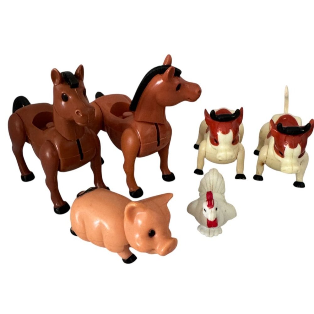 Playskool Farm Animals Playschool set of 6 horse pig